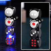 🎲 360° Spinning Dice Lighter 🔥 Windproof Jet Blue Flame, LED, Refillable EDC Gadget