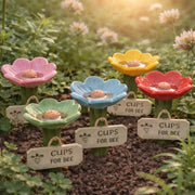 🌸Flower-shaped resin bee watering station🐝💧
